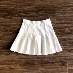 White pleated schoolgirl tennis skirt
